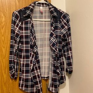Plaid cardigan/blazer